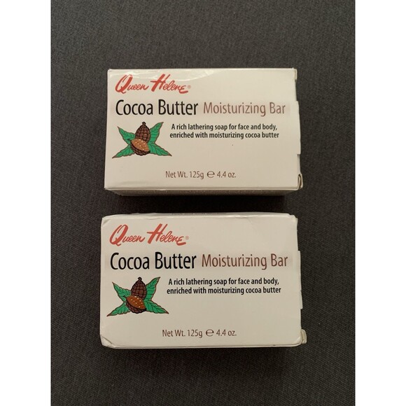 2 Queen Helene Cocoa Butter Moisturizing Bar Soap 4.4 oz. NEW SEALED NOS - Picture 1 of 3